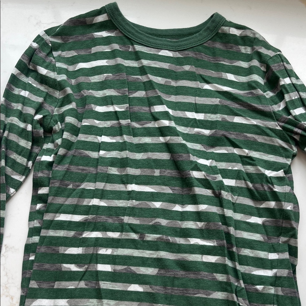 J. Crew Kids Long Sleeve Striped Tees - Burgundy, Green, Blue - Picture 4 of 4